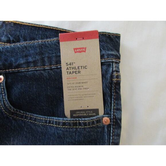 Levis Jeans Mens 50 x29 Blue Jeans 541 Athletic Fit Tapered Leg Big & Tall NWT - Picture 5 of 6